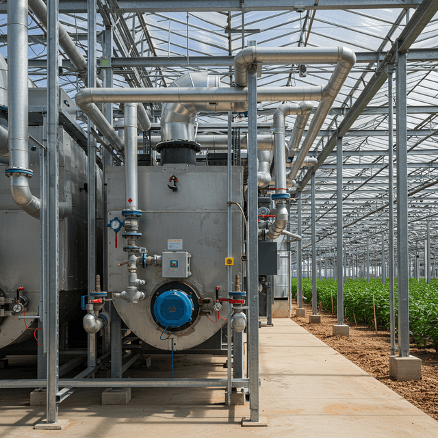 Ogrzewanie szklarni biomasą — koszty, systemy i jak wybrać paliwo