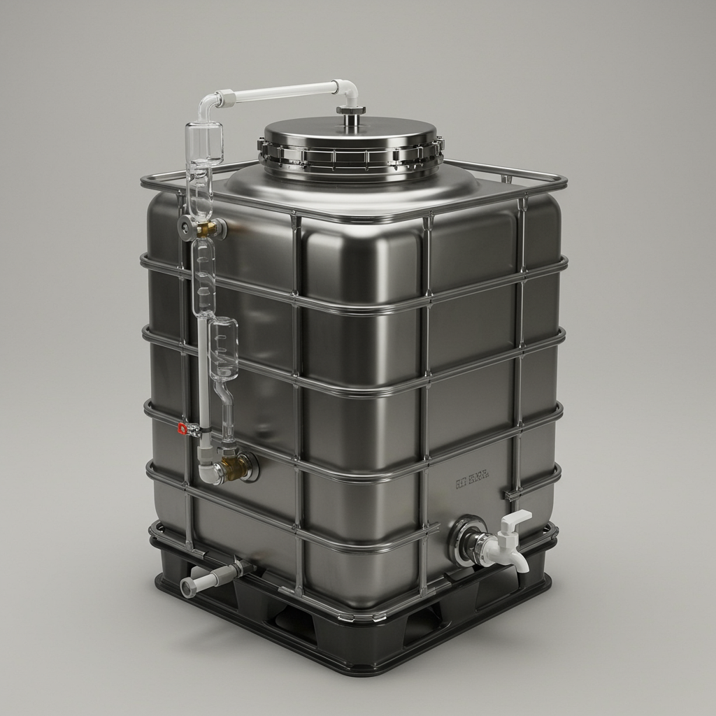 Domowa biogazownia DIY z kontenera IBC 1000l — montaż w ogrodzie lub kotłowni
