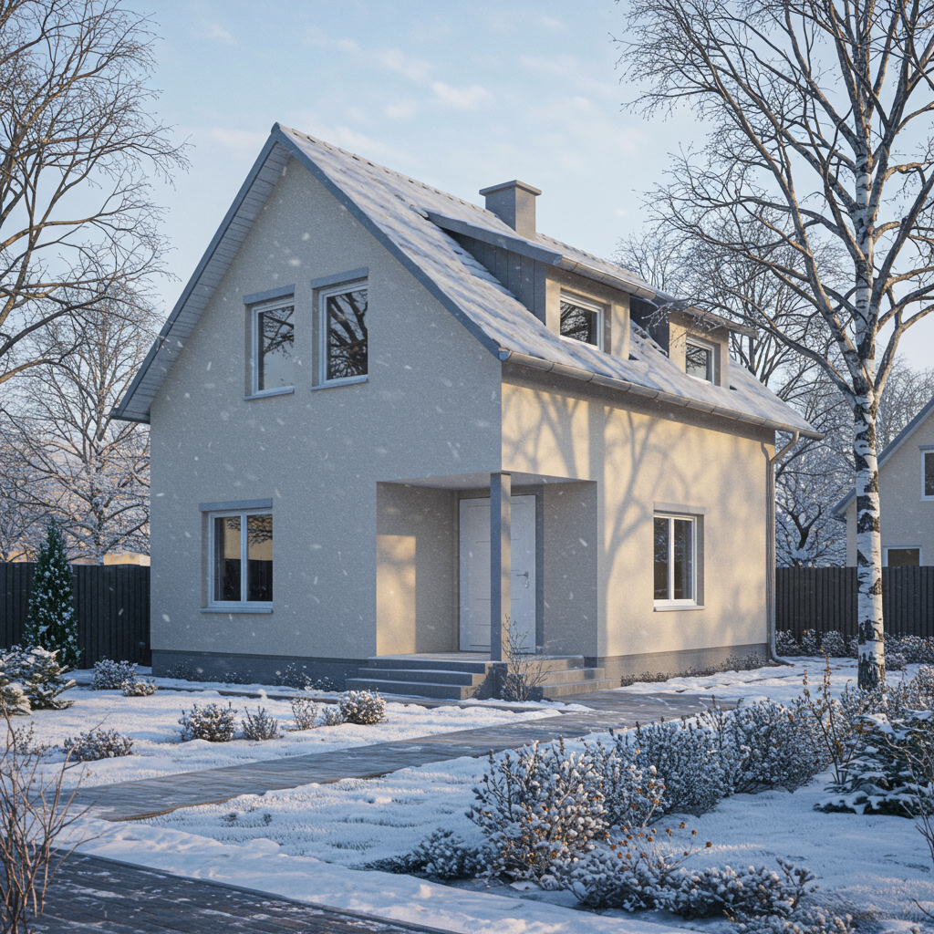 Mały kocioł pelletowy 10 kW w kompaktowej kotłowni domu jednorodzinnego 100m²