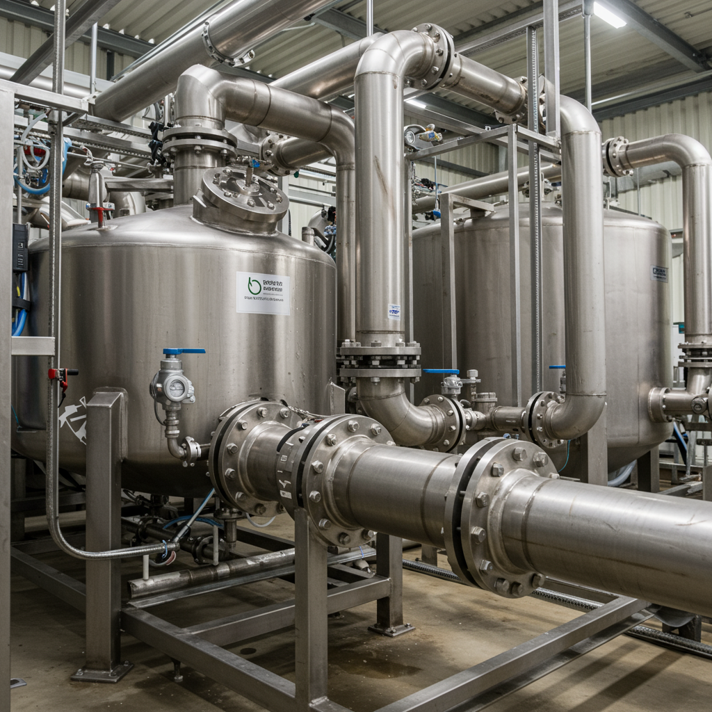 Fermentor biogazowni z rurociągiem biogazu i systemem dozowania powietrza do odsiarczania biologicznego